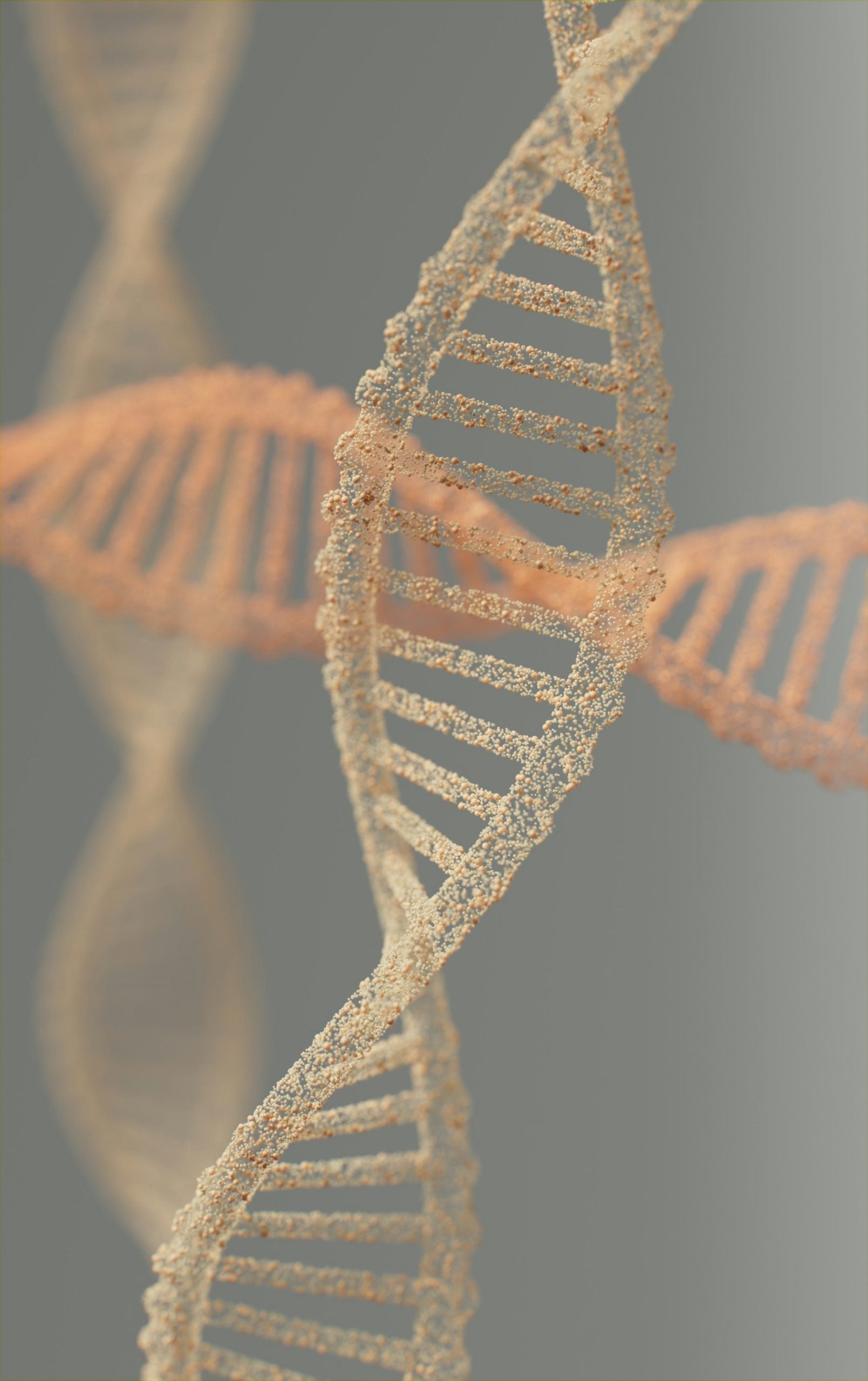 3D illustrasjon av DNA-spiral som symboliserer helse, bioteknologi og longevity – Forge visjon for lengre liv i Norge