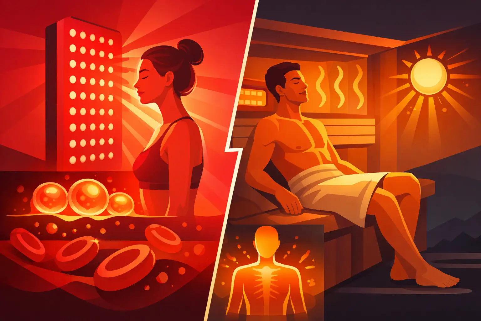 Rødlysterapi vs infrarød varme