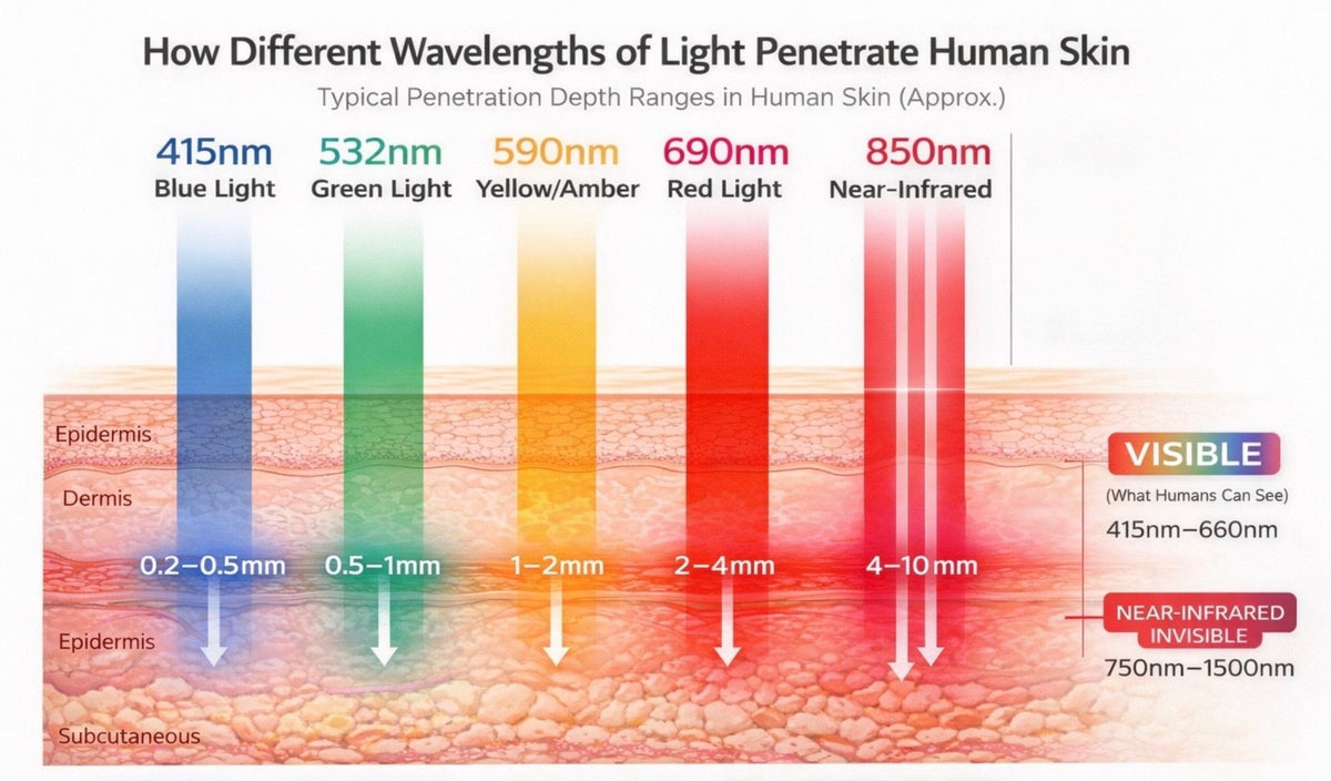 The Science of Light Therapy: How Different Wavelengths Benefit Your Skin &amp; Body